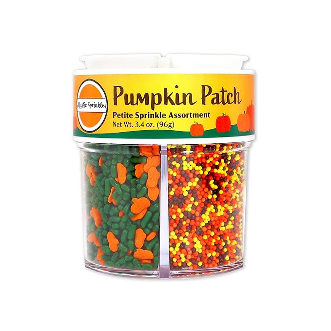 Mystic Sprinkles 4 Cell Sprinkle Assortments (Pumpkin Patch, Petite)