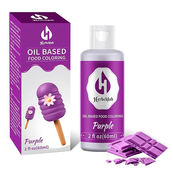 Purple Oil Based Food Coloring – 2 fl oz Professional Grade Concentrated Oil Food Dye for Melting Chocolate, Candy Melts, Cake Pops, Strawberries & Baking