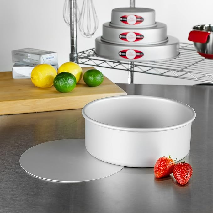 Fat Daddio's PCC-82 Anodized Aluminum Round Cheesecake Pan with Removable Bottom, 8 x 2 Inch