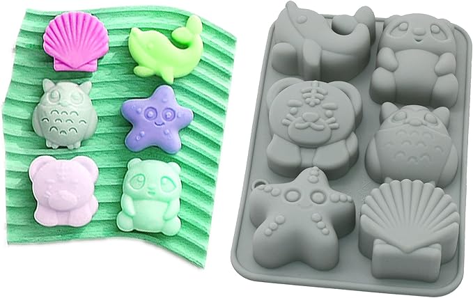 X-Haibei 8-Cavity Silicone Mold for Soap, Lotion Bars & Bath Bombs | 2 Inch Round Shapes for DIY Crafts, Glycerin Soap, Candles & Resin | Food-Grade Flexible Mold