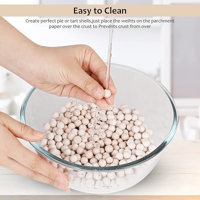 2.2LB Ceramic Pie Weights 10mm Pie crust Weights with ceramic Sealed Jar