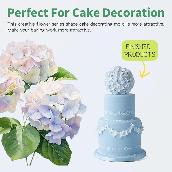 9Pcs Universal Flower Petal Fondant Molds, Veining Gum Paste Cutter Sugar Craft Tool for Cake Decoration