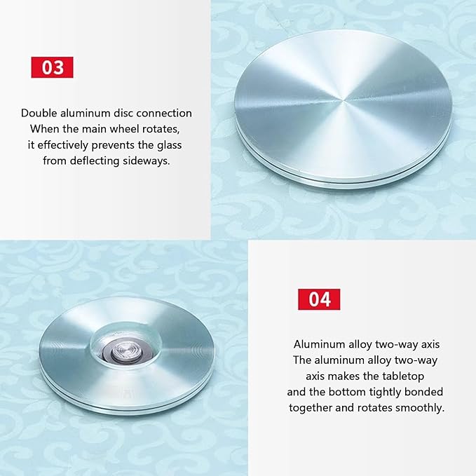Commercial Restaurant Serving Lazy Susan Turntable, Glass Rotating Serving Tray for Dining Cake Table, Lazy Susan for Table top, Rotating Centerpiece Tray, for Home, Party, Hotel