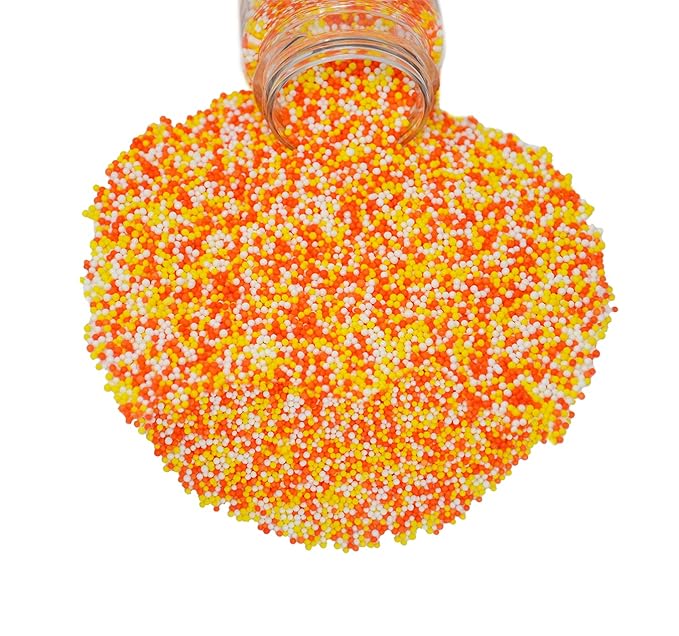 Mystic Sprinkles Autumn/Fall Sprinkle Mixes (Candy Corn Nonpareils Mix 3.8oz)
