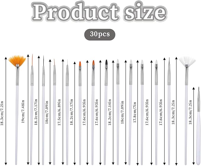 30pcs Food Paint Brush Cake Painting Brushes Fondant Paint Brush Cake Decorating Brushes Kit Baking Decorating Tools Cookie Brushes Set Icing Pastry Brush for Sugar Cookie Candy Icing Cake Decoration