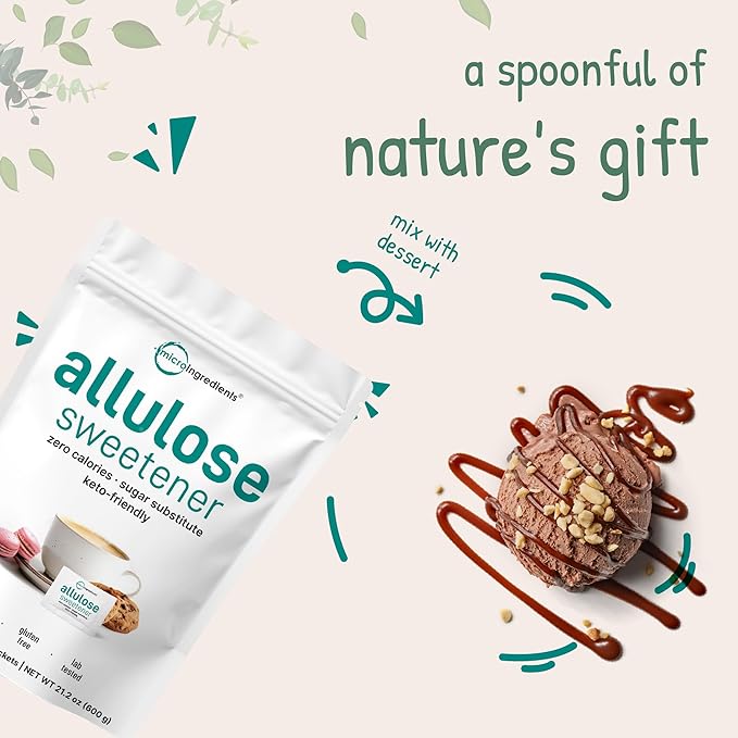 Allulose Sweetener, 300 Packets | Zero Calorie, Plant Based Sugar Substitute, No After Taste | Best for Coffee, Drinks, Tea, Snacks, Cooking, & Baking | Keto Diet & Vegan Friendly | Erythritol Free