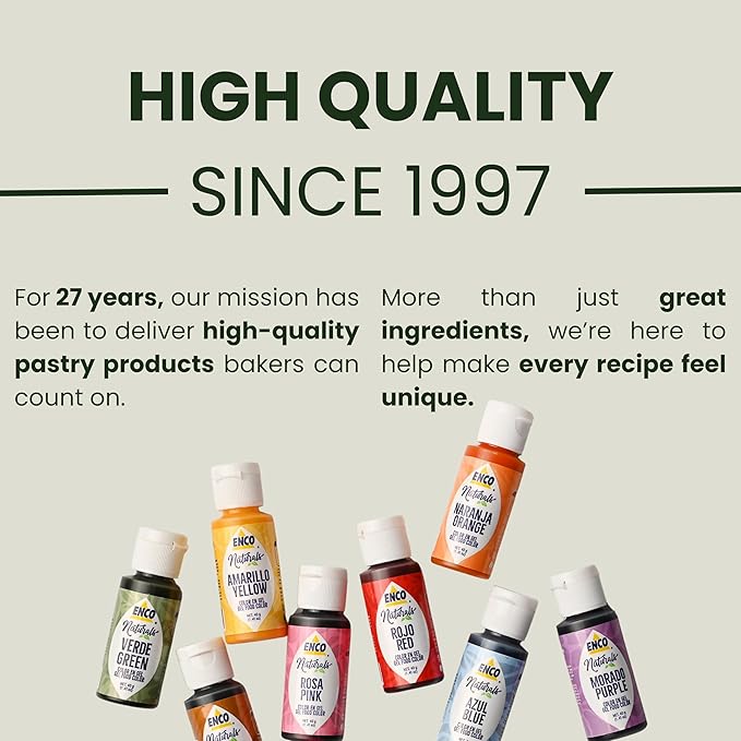 ENCO Natural Food Coloring Gel Royal Blue 1.41 oz No artifitial dyes - Vibrant colors for Icing, Buttercream, Fondant
