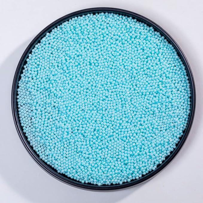 Blue sprinkles Edible Pearl Spinkles 130g/4.6oz,Cake Dessert sprinkles,Cookie sprinkles,Sugar Pearls, Edible Candy Pearls for Cake Cupcake Decorationg 2mm (Blue)