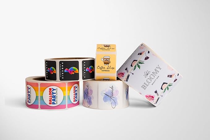 Build Your Own Stickers - Any Design + Logo - Personalize Business - 50+ Roll - Multi Shapes, Sizes, Backgrounds, Text - Gloss/Matte Labels (3 inch Circle)