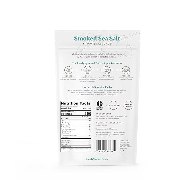 Purely Sprouted Savory Sampler, Non-GMO Superfood for Healthy, Certified USDA Organic, Gluten-Free Snacking (4 oz, 6 pack)
