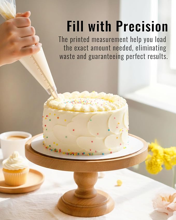 12 Inch Piping Bags, 100PCS Thickened Disposable Pastry Bags, Anti Burst Icing Bags for Cream Frosting, Non-slip Frosting Bags, Cake & Cookie Decorating Supplies