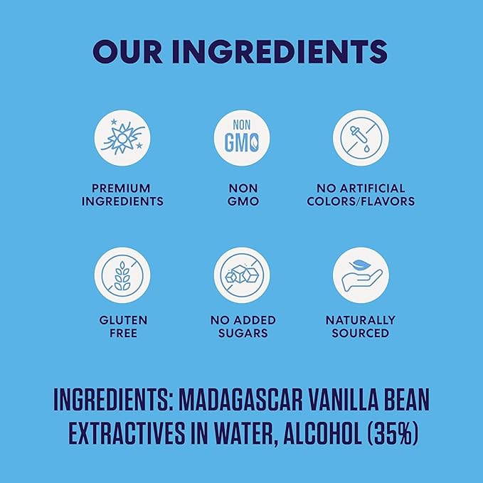 Magnolia-Star Pure Vanilla Extract, 16 oz., Made from Hand-Selected Madagascar Bourbon Beans, Non-GMO and Gluten-Free Baking Vanilla (8oz. Bottles, 2 Ct)