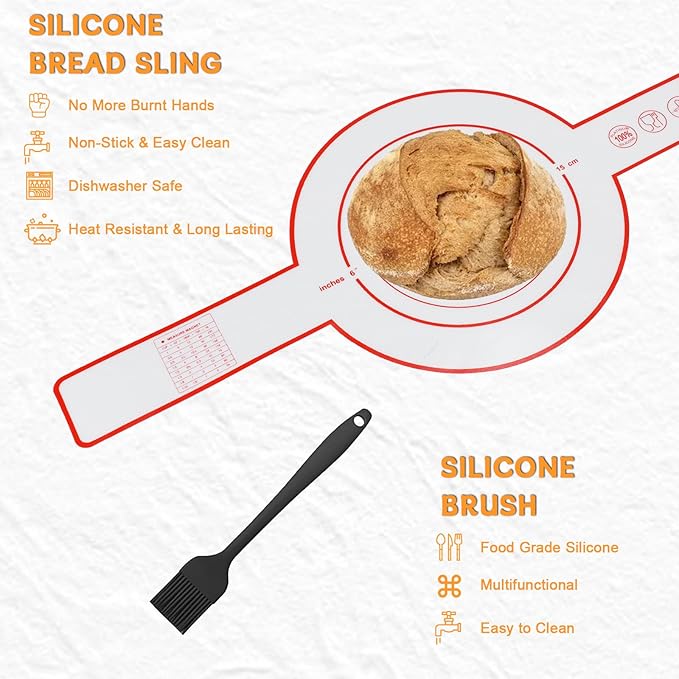Sourdough Starter Kit,Sourdough Bread Baking Supplies with 24oz Glass Sour Dough Starter Jars and Mixing Bowl,Baking Accessories,Sour Doughs Tools,Bakings Mat Dough Scraper, Lid & More