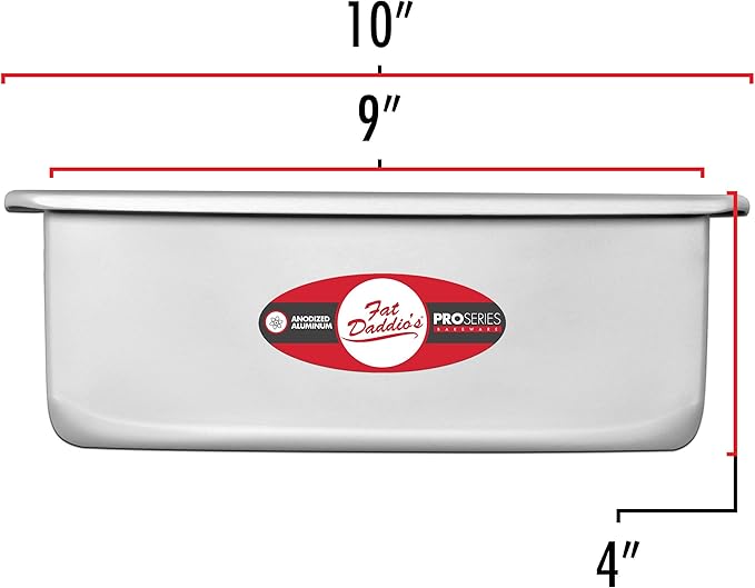Fat Daddio's POB-9134 Anodized Aluminum Sheet Cake Pan, 9 x 13 x 4 Inch