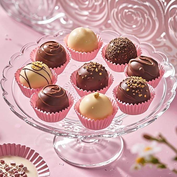 1000pcs Mini Cupcake Liners for Baking 1inch Muffin Liners Small Truffles Chocolate Cupcake Wrappers Small Candy Paper Cup Making Supplies for Wedding Birthday Holiday Party Baby Shower,Pink