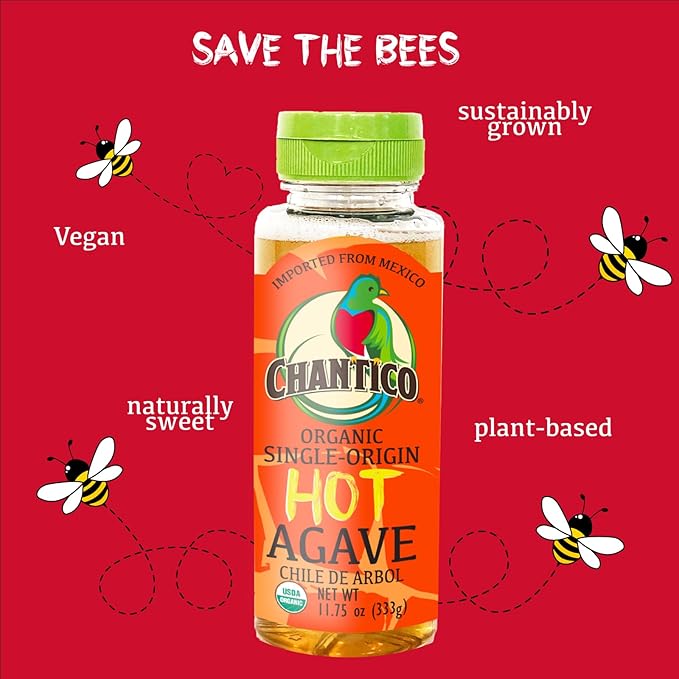 Chantico Agave Organic Sweetener (333g, 1 pack, Hot) Non GMO, Gluten Free & Vegan, Low Glycemic Index, Diabetes friendly, Perfect for use in baking, smoothies, coffee, tea, yogurt