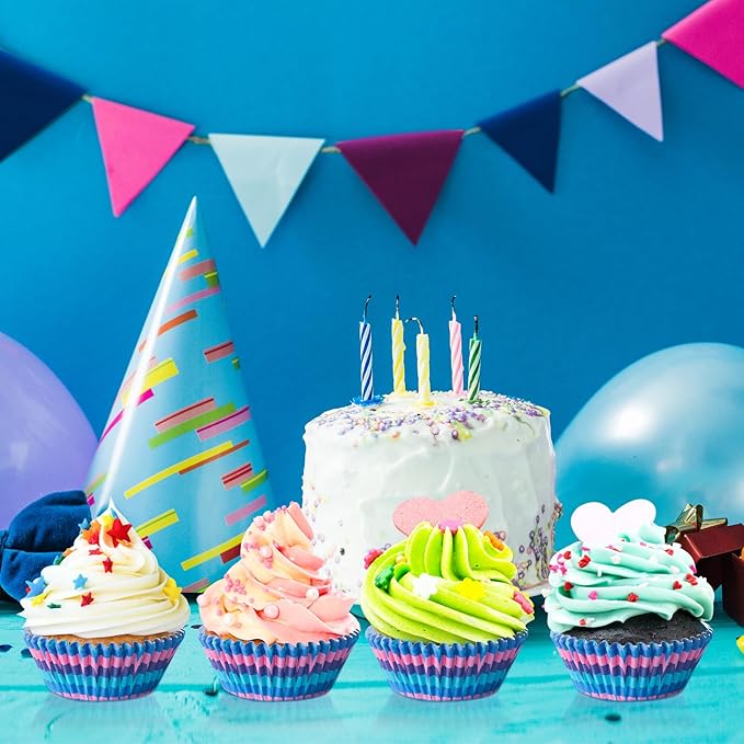 Vesici 300 Counts Video Game Mini Cupcake Liners Disposable Cupcake Cups Video Game Paper Baking Cups Wrappers for Ice Cream Snack Birthday Baking Baby Shower Celebration Tea Party Supplies