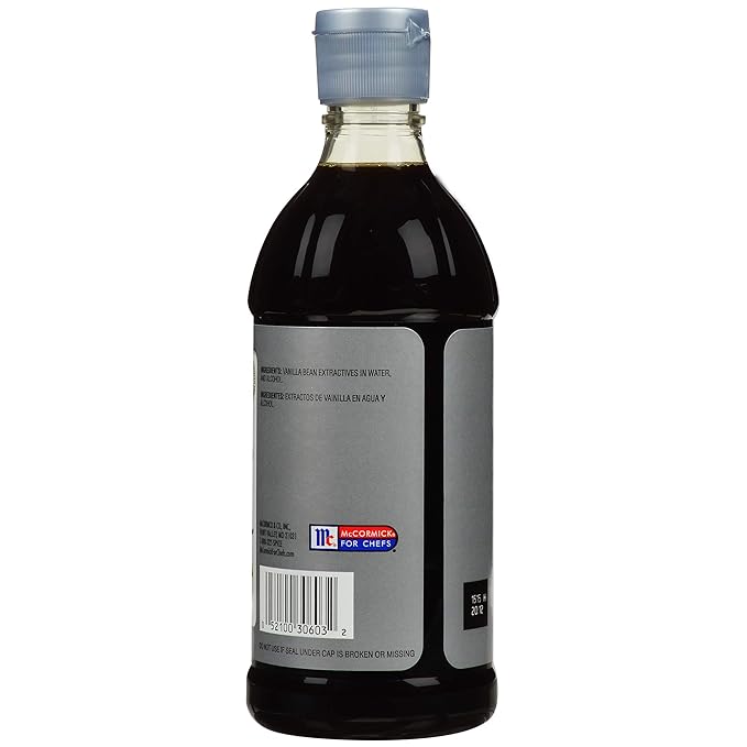 McCormick Culinary Pure Vanilla Extract, 16 fl oz - One 16 Fluid Ounce Vanilla Extract Flavor for Baking Cakes, Cookies, Custards, Icing, Drinks and More