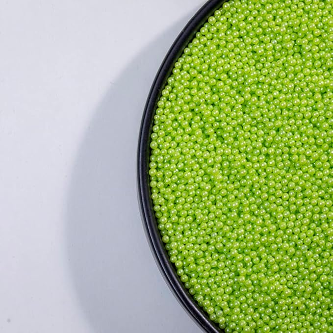 Green Sprinkle Edible Pearl Christmas sprinkles130g 4.6OZ,Cake sprinkles,Cookie sprinkles,Sugar Pearl,Edible Candy Pearls for Cake Cupcake Decorationg 2mm (Green)