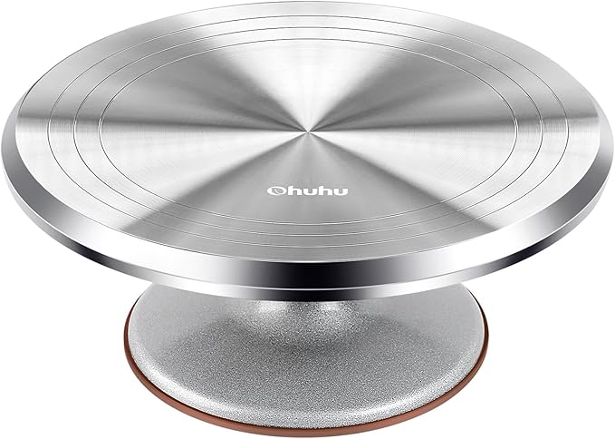Ohuhu Cake Stand, Aluminium 12''Cake Turntable Decorating Bakery Supplies - BPA-Free Frosting Spinner Rotating Revolving Lazy Susan Christmas Gifts