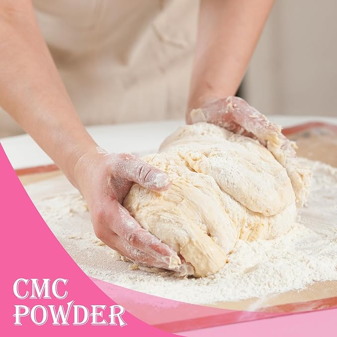 9oz CMC Powder, 100% Pure Food Grade CMC Powder, Tylose Powder for Fondant, Ice Cream, Cake, Yogurt, Candy & Gum Paste, Premium Carboxymethylcellulose Food Thickener and Moisture Retainer