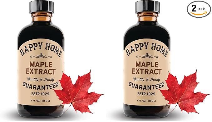 Happy Home Premium Natural Maple Flavor - Certified Kosher, 4 oz. (Pack of 2)