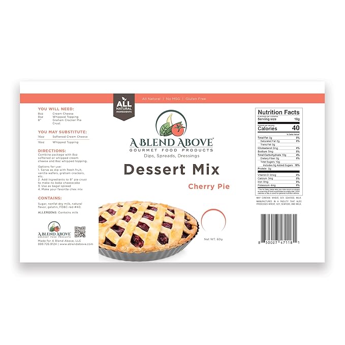 A Spice Above A Blend Above No-Bake Dessert Mixes, Best Sellers - Apple Pie, Creme Brulee, Cherry Pie, and Pumpkin