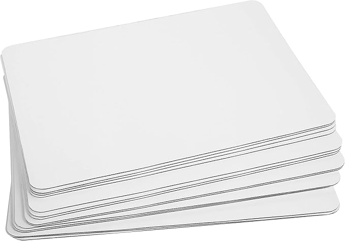 ONE MORE White Quarter Cake Sheet 13.75” x 9.75” Cake Board Sturdy Rectangle Greaseproof Pad Full 15 Pk Boards (15, White)
