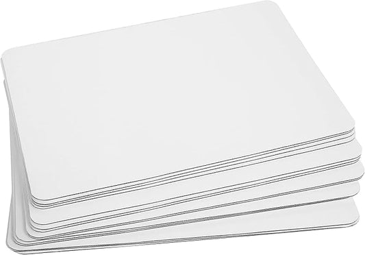 ONE MORE White Quarter Cake Sheet 13.75” x 9.75” Cake Board Sturdy Rectangle Greaseproof Pad Full 15 Pk Boards (15, White)