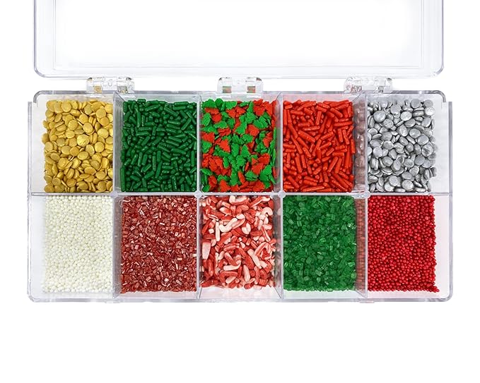 Mystic Sprinkles Christmas Holiday sprinkle Decorating Kits (A Classic Christmas Sprinkle Decorating Kit 6.8oz)