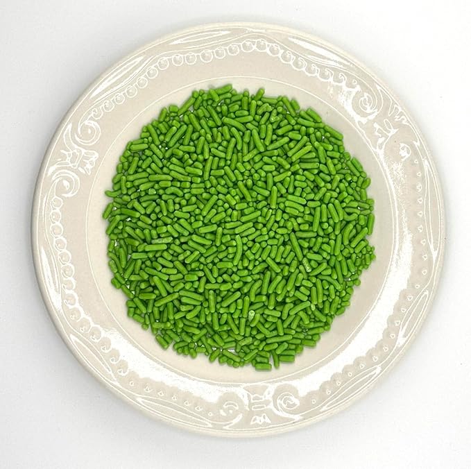 Green Sprinkles for Baking Cakes, Cupcakes, Cookie Decorations, Ice Cream and Donut Toppings Edible Decorating Baking Supplies - 4 oz package (Green)