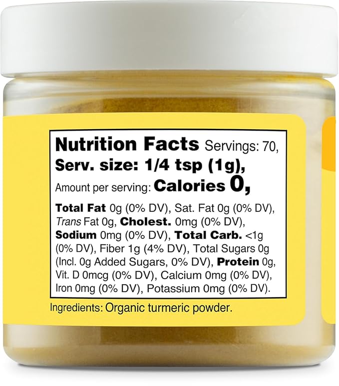 Nutricost Yellow Plant Based Food Coloring From Organic Turmeric Powder (70 Servings) - Nutricolor Color Alternative For Food & Beverages