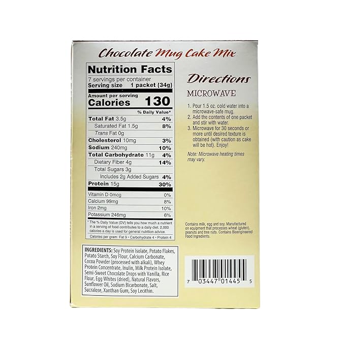 ProteinWise - High Protein Chocolate Mug Cakes - 7/Box