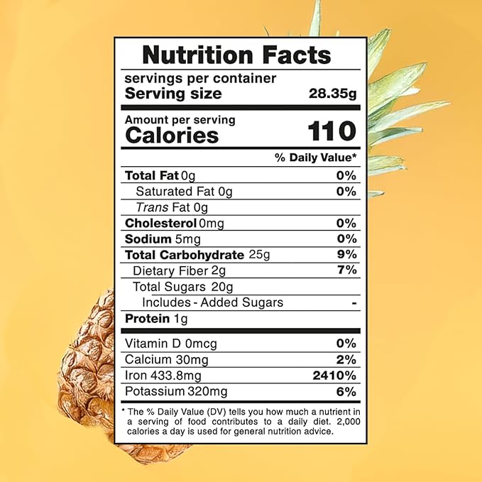 DARLAC FARMS Freeze Dried Pineapple Powder 8Oz, Natural ingredients, Nutrient-rich, Vegan, No Add Sugar, Preservative-free, Convenient zip-lock Pouch, Perfect for Drinks, Smoothies, Baking