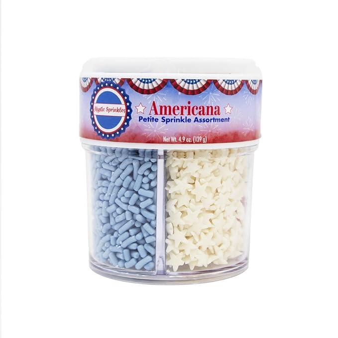 Mystic Sprinkles 4 Cell Sprinkle Assortments (Americana, Petite)