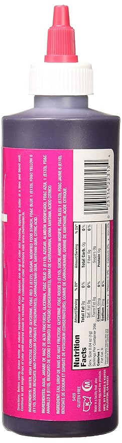 Chefmaster Fuschsia Liqua-Gel Food Coloring | Vibrant Color | Professional-Grade Dye for Icing, Frosting, Fondant | Baking & Decorating | Fade-Resistant | Easy-to-Use | Made in USA | 10.5 oz