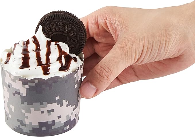 Panificio 6 Ounce Cupcake Wrappers, 200 Scalloped Baking Cups - Oven-Ready, Greaseproof, Assorted Paper Cupcake Liners, Disposable, For Birthdays, Baby Showers, Or Weddings - Restaurantware