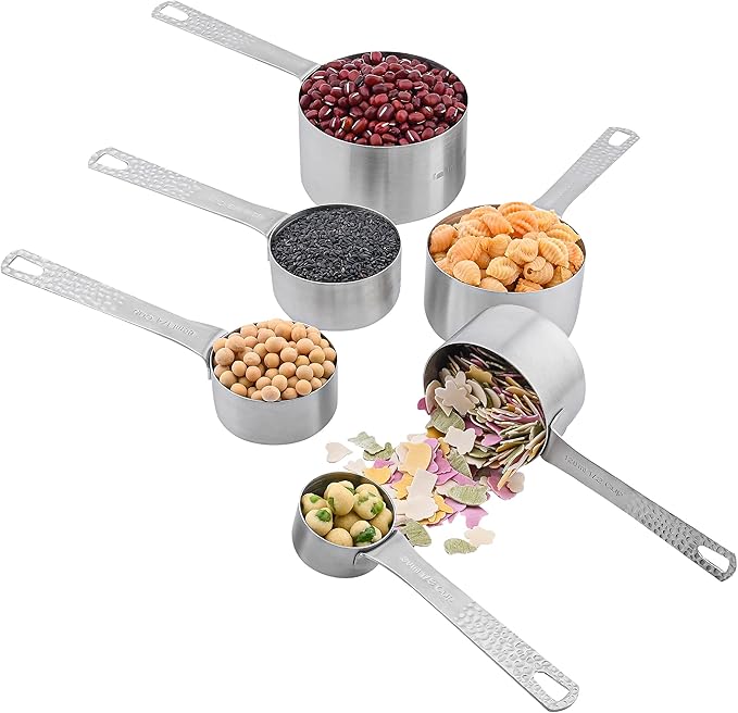 Smithcraft Measuring Cups and Spoons Set of 14, 18/8 Stainless Steel Measuring Cups Spoons Set, 6 Measure Cups and 7 Measure Spoons with Leveler