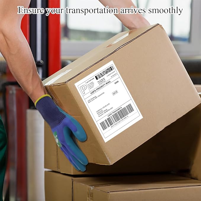 (10000 Sheets, 10000 Labels) Sticker Paper, 8.5" x 11" Full Sheet Shipping Address Labels, 1 Per Page Self Adhesive Mailing Label for Laser and Inkjet Printers