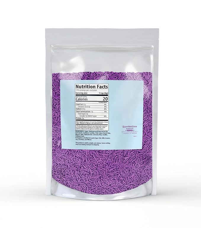 Unpretentious Purple Sprinkles, 1.5 lb Bright & Colorful