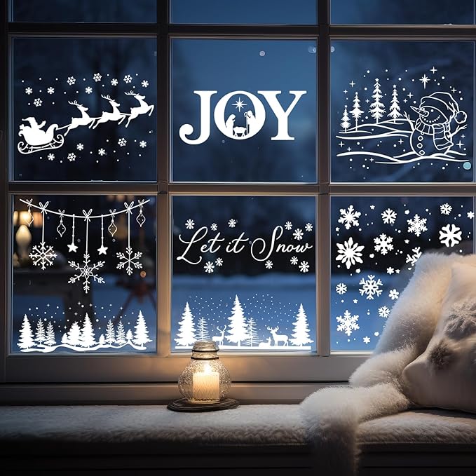 Christmas Stencils for Crafts Reusable Christmas Doormat Stencils Holiday Stencil for Window Glass Wood Wall Fabrics Decor
