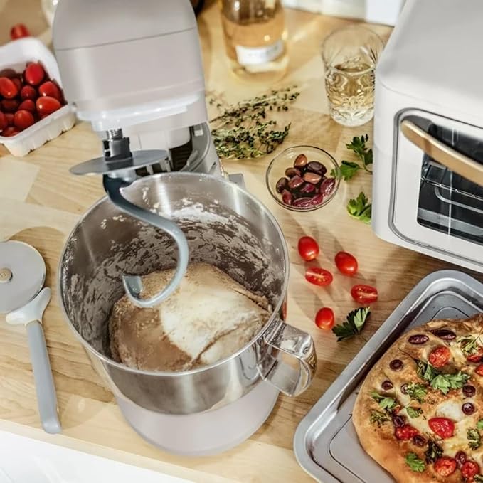 Beautiful 5.3QT Stand Mixer, 300W, 12 Speeds, Tilt-Head, Dishwasher-Safe, Splash Shield, Stainless Steel Bowl, Premium Matte Finish, for Baking & Cooking (Wildflower Porcini Taupe)