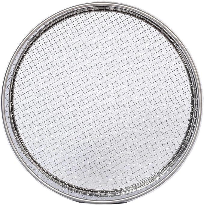 Garden Soil Sifter -10" Sifting Pan-Sieve for Sand Rocks Dirt Compost (3/8”Mesh Screen)