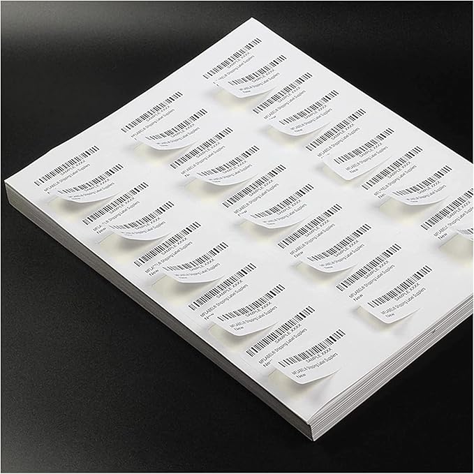 30 UP Labels 1"x2-5/8" Mailing Labels Shipping Address FBA Labels for Laser/Inkjet Printers, White Blank Sticker Name Tags, Printable Address Labels (25 Sheets, 750 Labels)