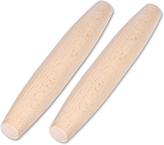 French Rolling Pin for Baking Dough Roller 7.9 Inches Beech Wood Tapered Rolling Pin for Pizza Dough Pie Crust Cookie Fondant Dumpling Pastry Pasta Kitchen Baking Supplies