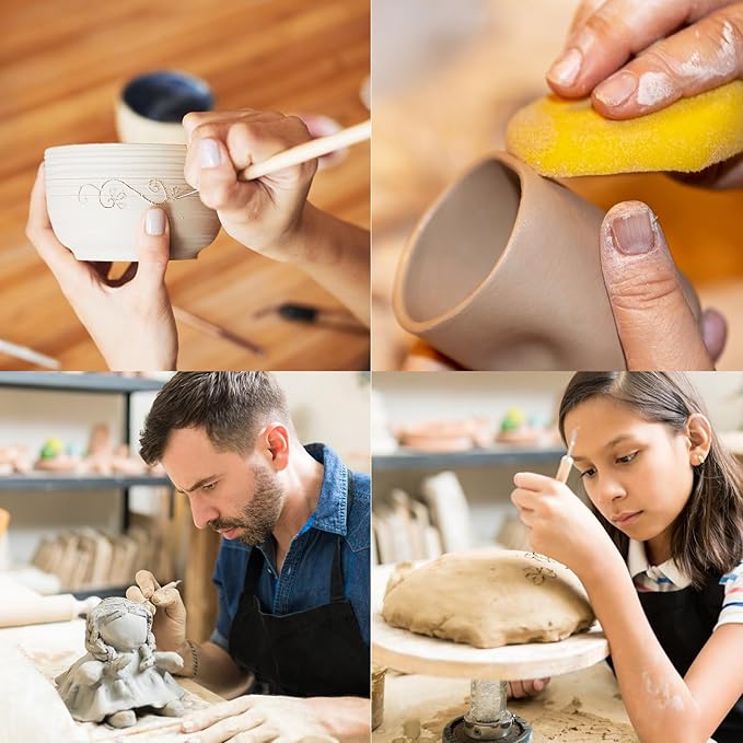 KIDOFLY Professional 43 PCS Clay Sculpting Tools Kit – Stainless Steel Pottery Tools with Storage Bag for Ceramics, Polymer Clay Art & DIY Crafting