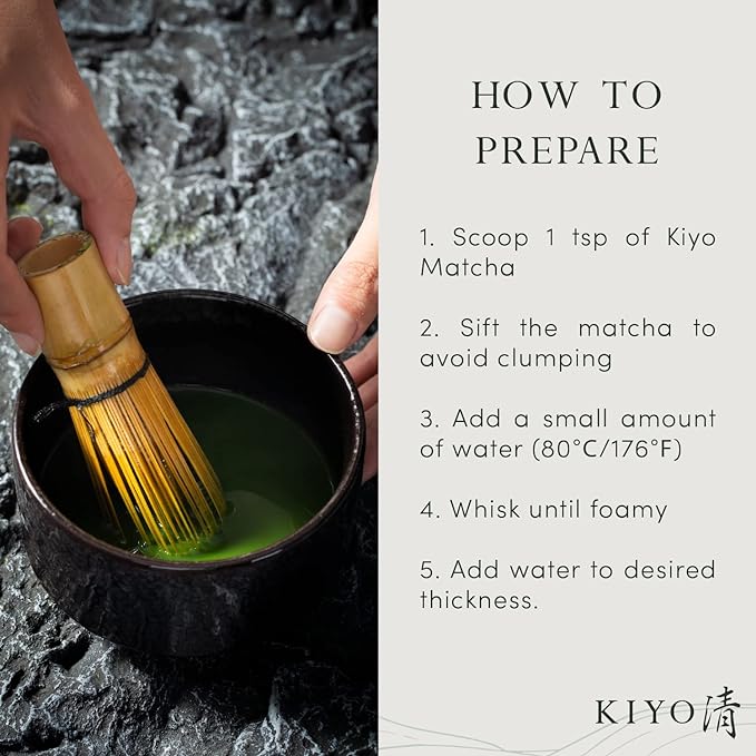 Kiyo Matcha Imperial Grade Tenryu Ceremonial Uji Matcha - Pure Japanese First Harvest Ceremonial Grade Matcha Green Tea Powder from Uji, Japan (40g/1.41oz)