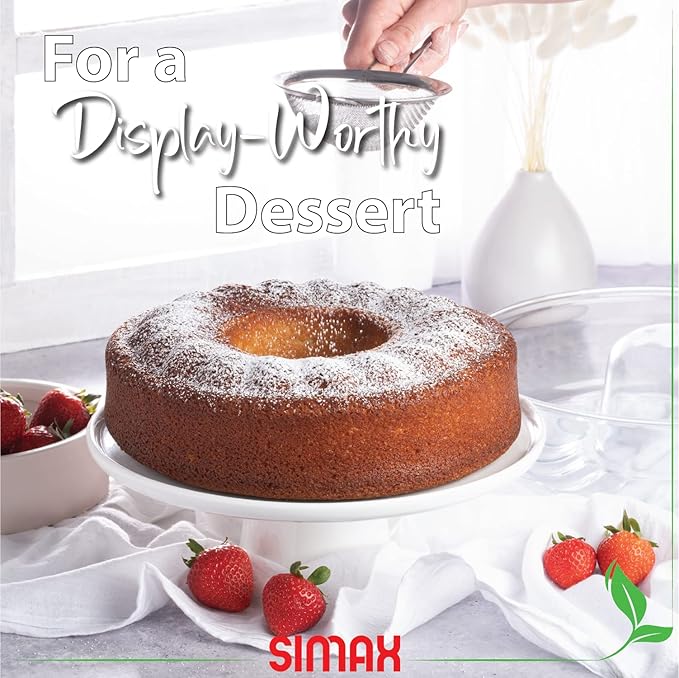 SIMAX Clear Glass Shallow (4.75”) Bundt Pan | Heat, Cold, and Shock Proof, Holds 2.1 Quarts (8.4 Cups), Made in Europe