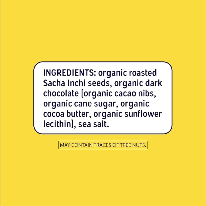 Brass Roots Organic Incan Protein Seeds - Dark Chocolate Coated 12 oz - 1 Pack, High Protein, School Safe, Nut Free, High Omega 3, Supports Gut Health, Good Source of Fiber, Shark Tank