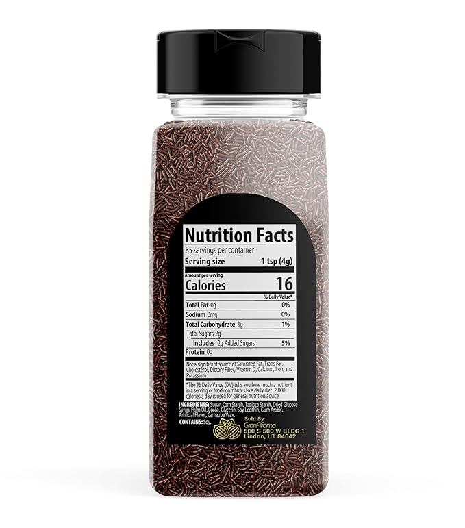 GranAroma Brown Sprinkles, 12 oz, Decorative, Cakes & Cupcakes